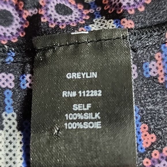 Greylin Anthropologie Sleeveless Silk Blouse Large EUC - Picture 7 of 8